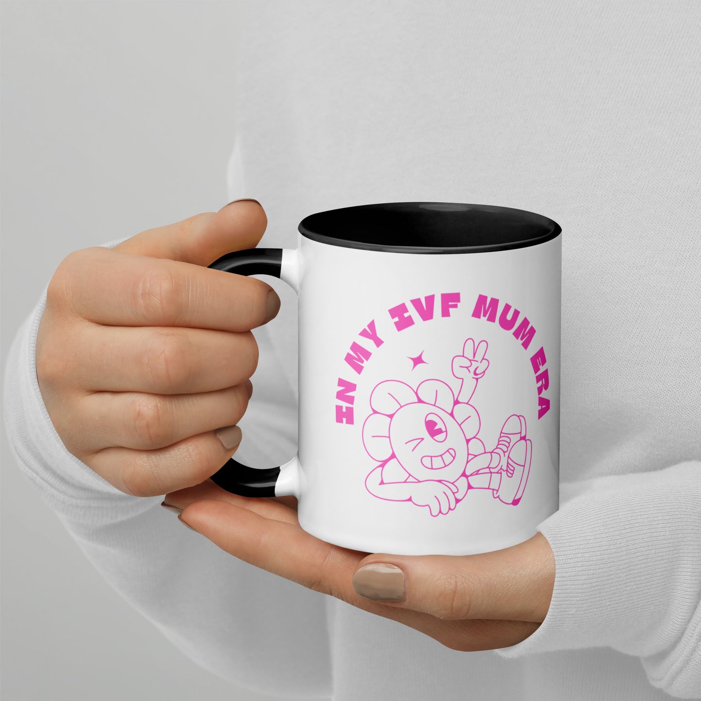 In my ivf mum era pink daughter design cup mug ivf gift