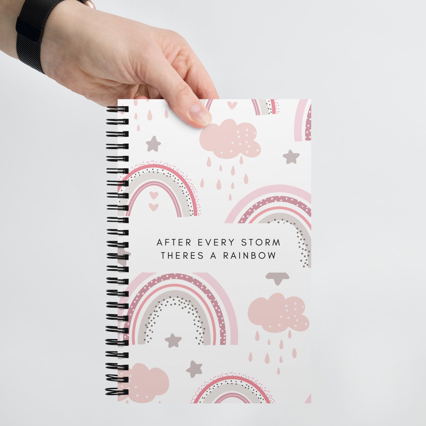 After every storm theres a rainbow Spiral notebook - rainbow baby mama mum journey inspired themed gift