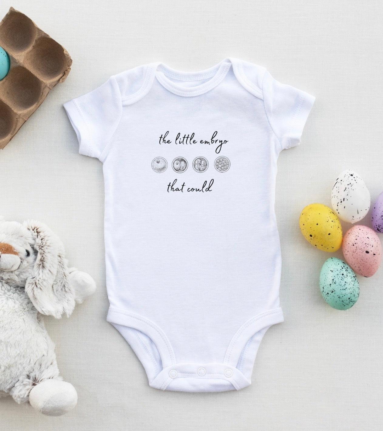 The little embryo that could ivf inspired newborn baby vest babygrow  outfit