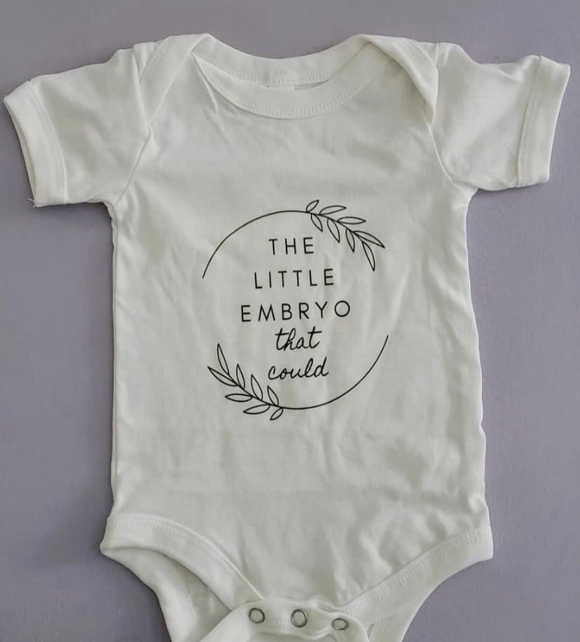 The little embryo that could - newborn 0-3 months babygro gift onesie baby suit