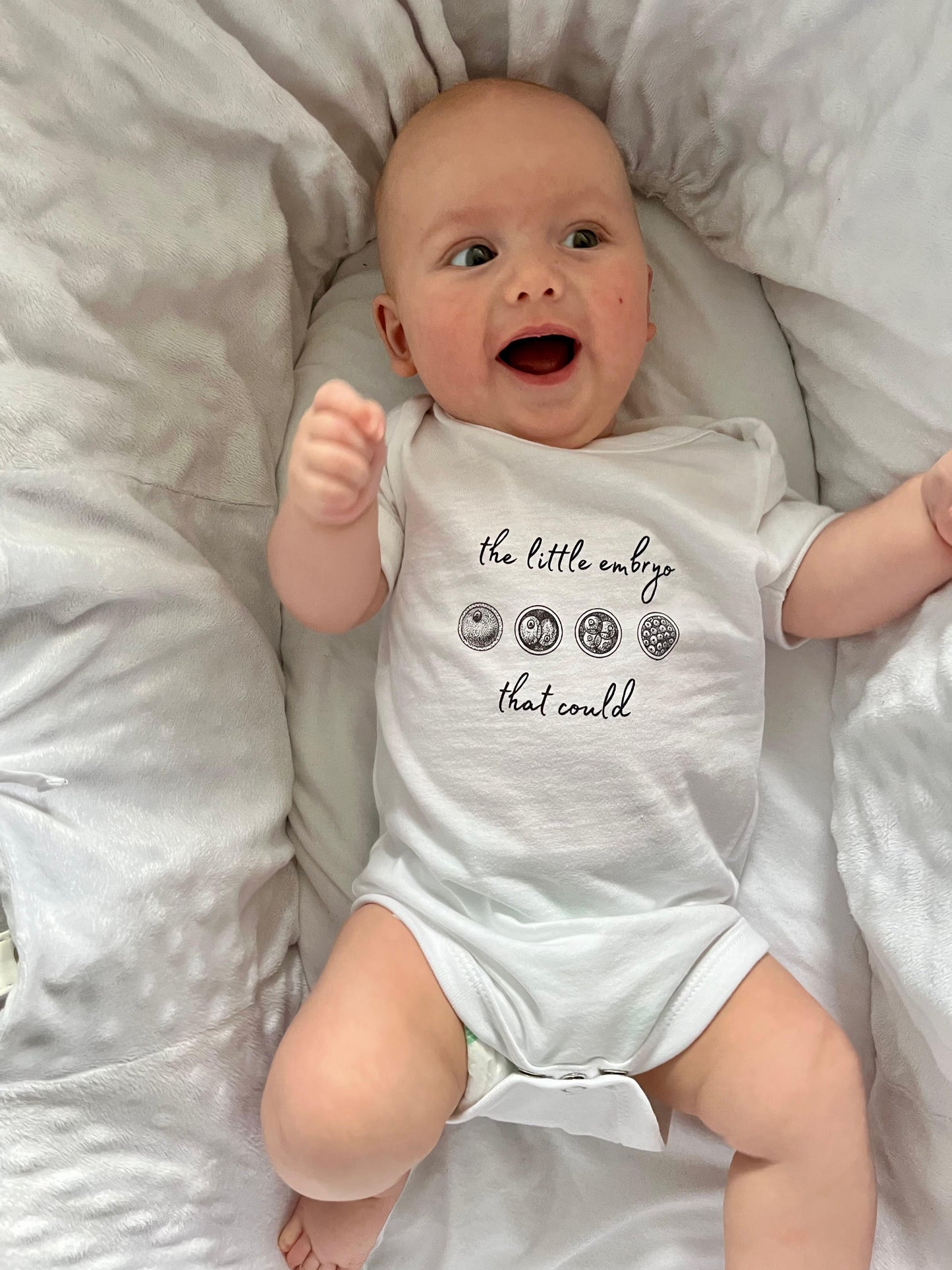 The little embryo that could ivf inspired newborn baby vest babygrow  outfit