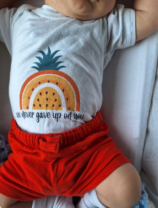 infertility ivf pineapple babygrow 