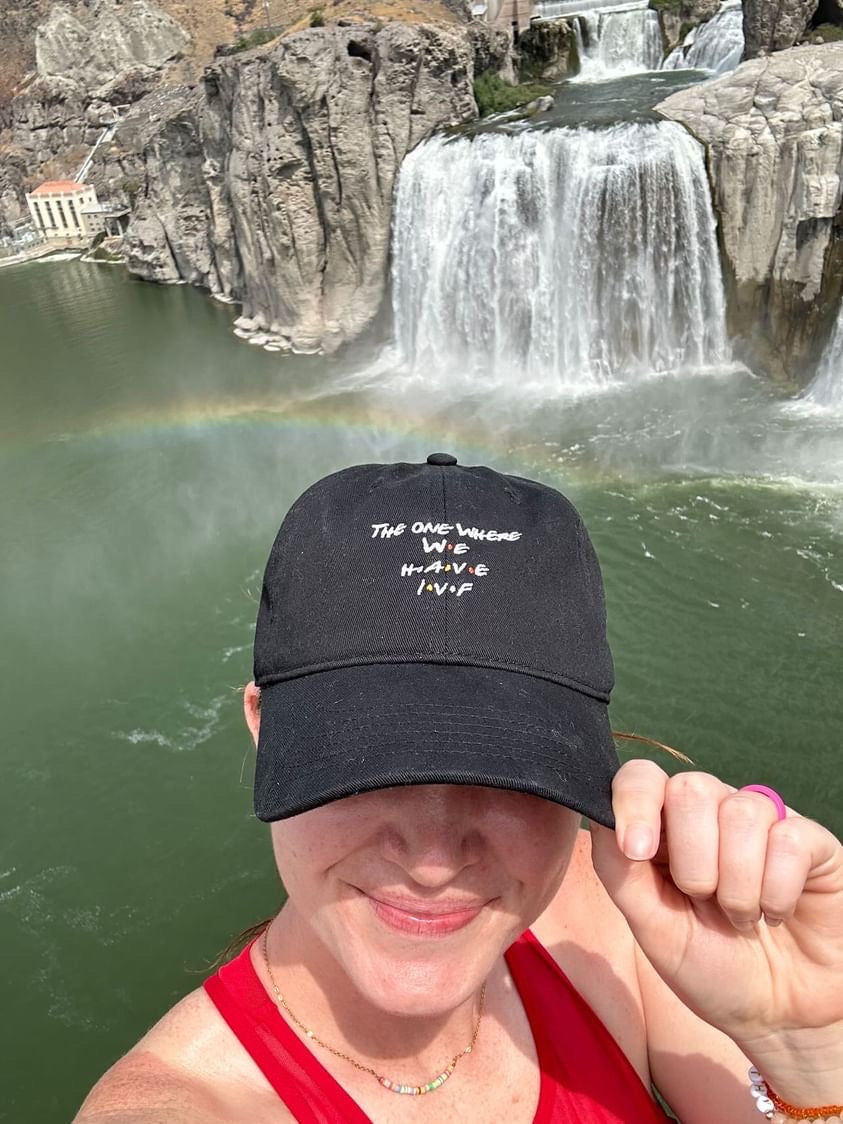 The one where we have ivf embroidered organic cap