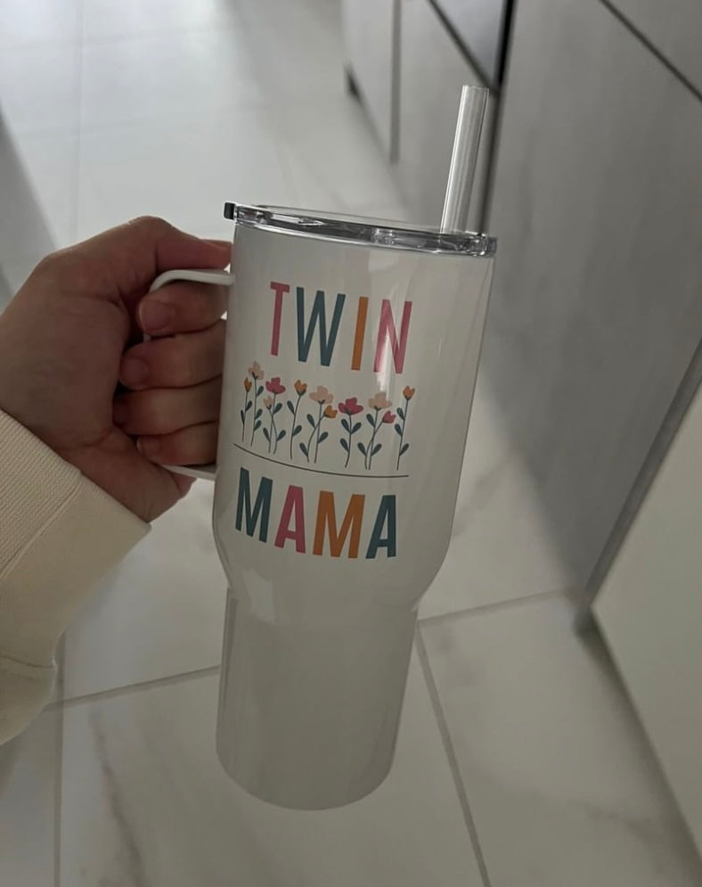 Twin mama travel cup twin mum twins gift 