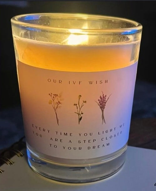 Ivf gift candle trying to conceive affirmation ivf journey cycle treatment 