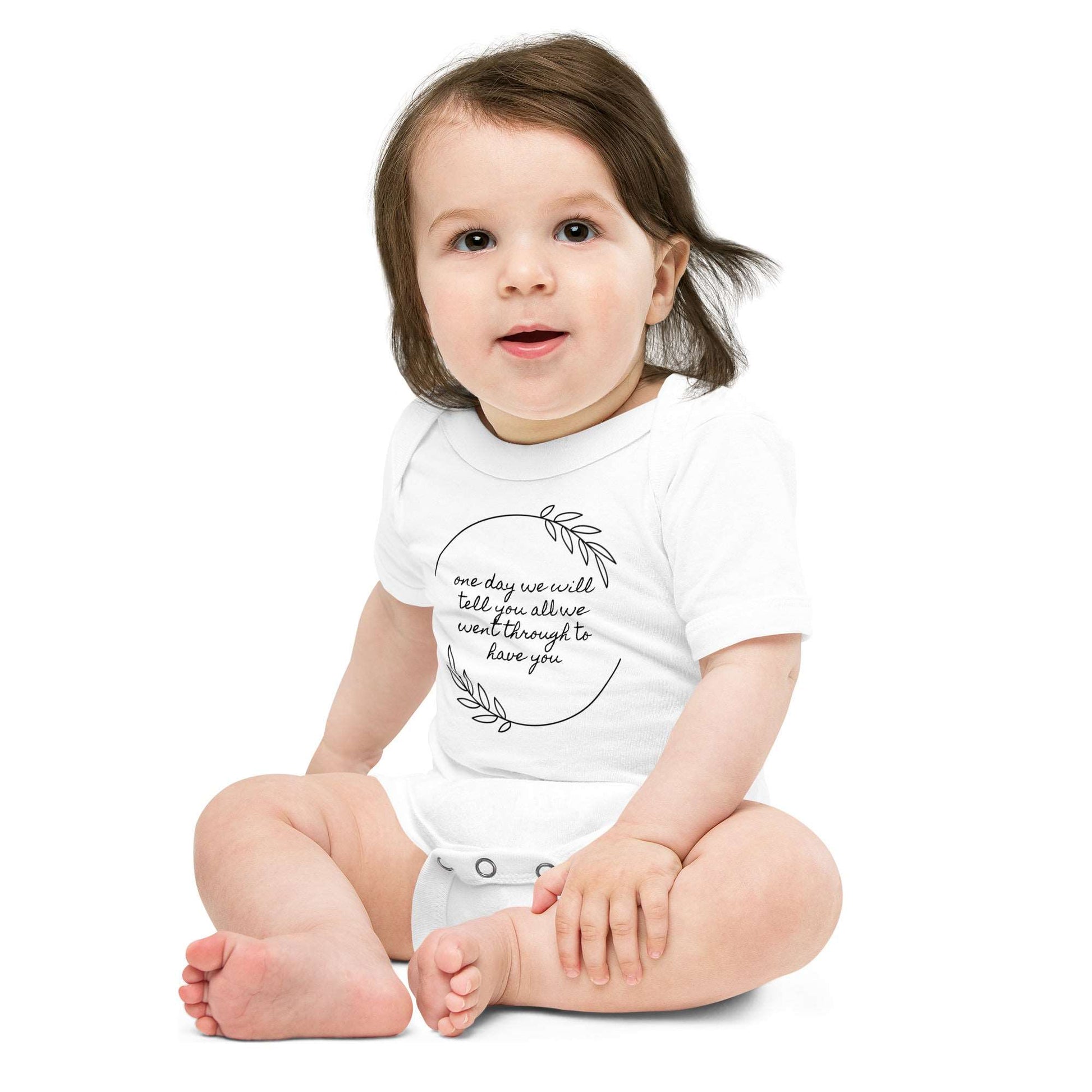 One day we will tell you - babygrow onesie