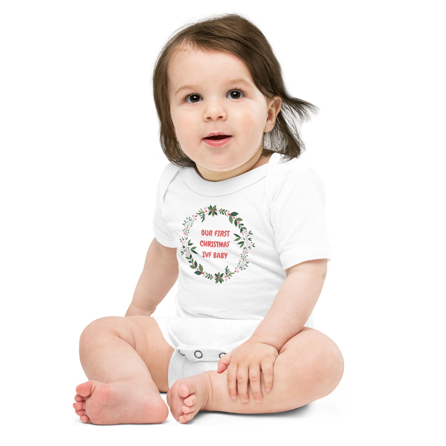 Our first Christmas ivf baby outfit  onesie  babygrow Xmas festive gift