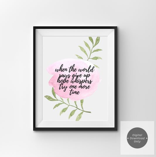 hope affirmation print art pdf ivf infertility 