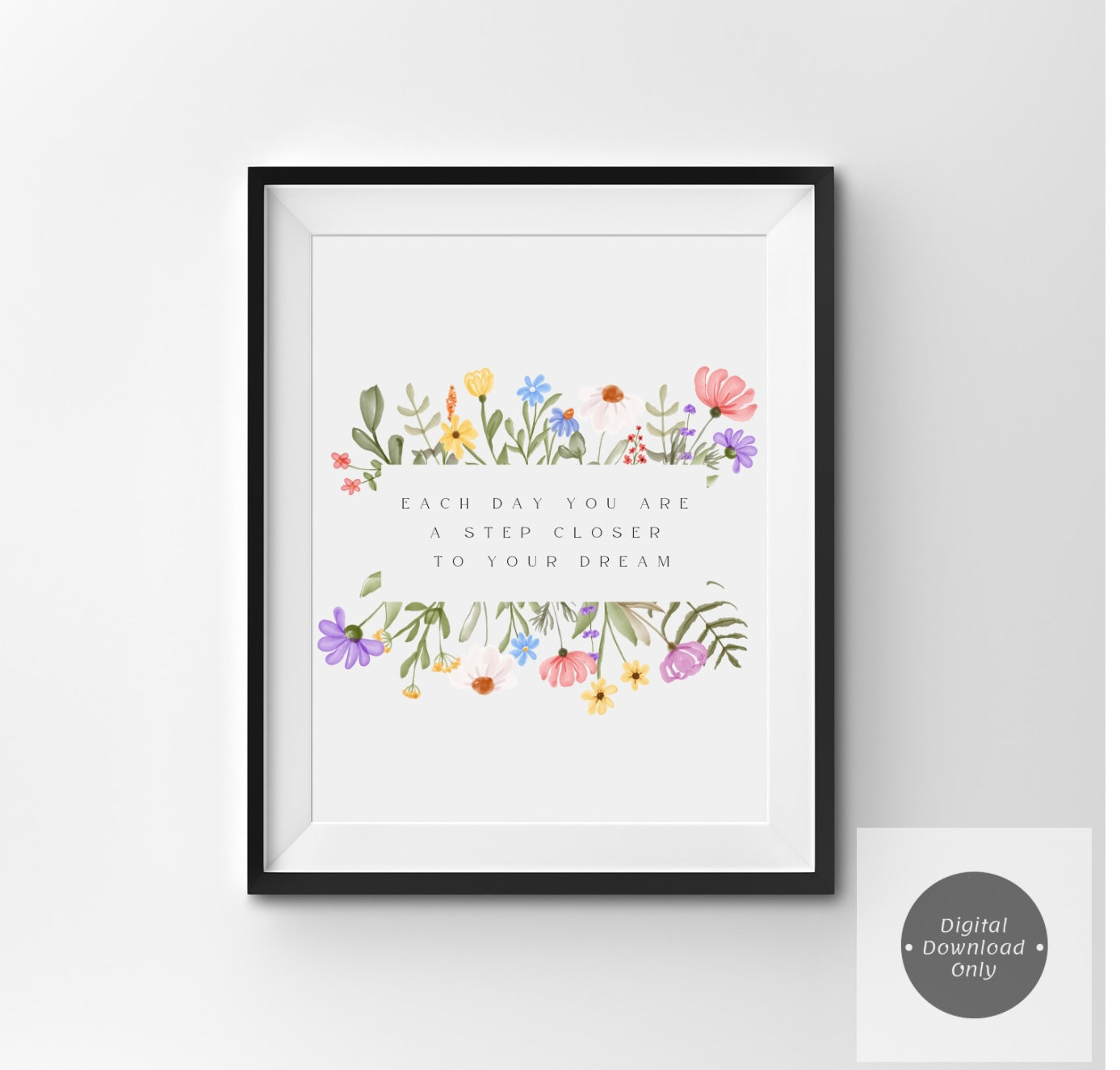 each day affirmation pdf a4 digital download ivf infertility flowers print 