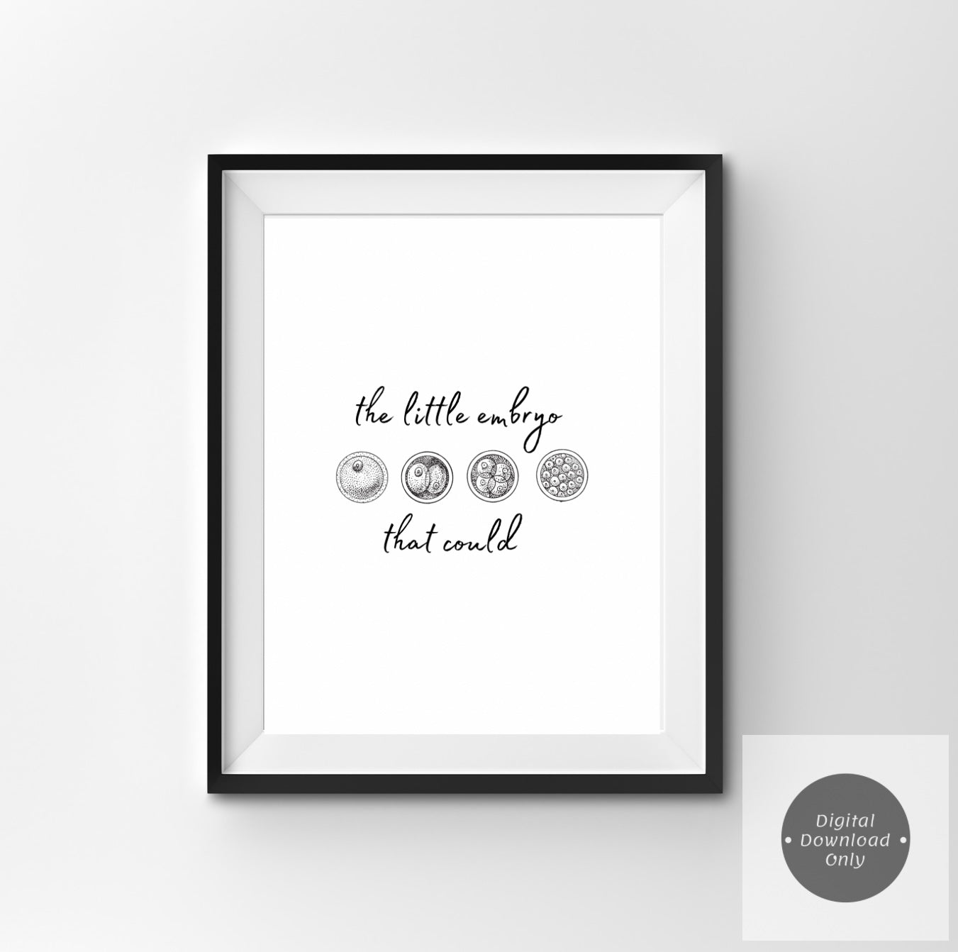 ivf baby embryo transfer ivf gift pdf print download 