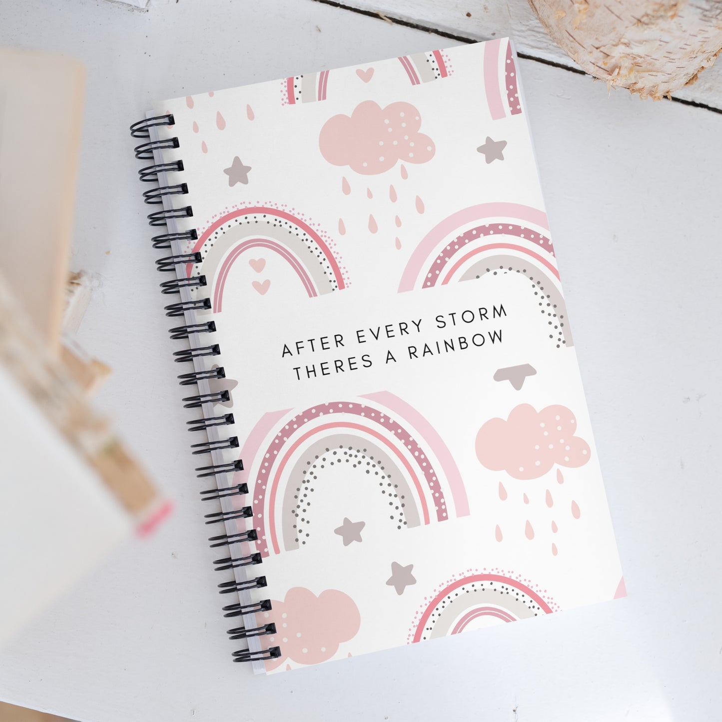 after every storm theres a rainbow notebook gift 