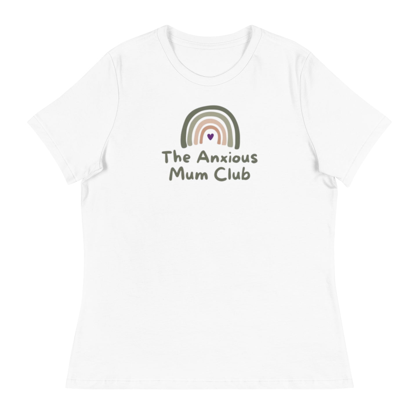 The anxious mum club Women's white T-Shirt - postpartum mental health support mum life parenting motherhood