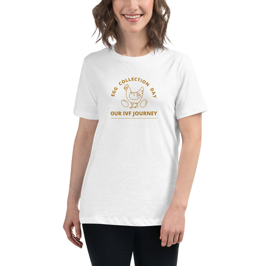 Egg collection egg retrieval ivf journey T-shirt support tee ivf gift couple milestone cycle treatment 