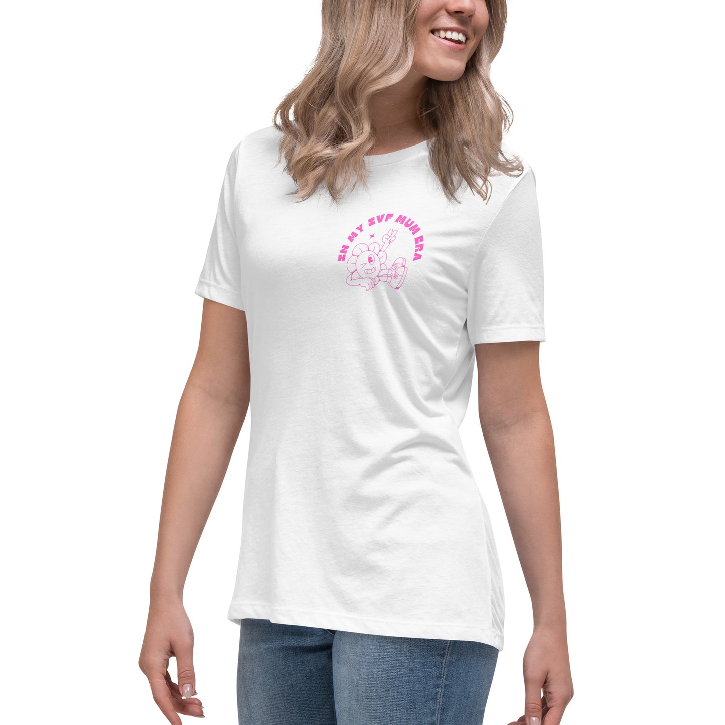 In my ivf mum era daughter pink edition womens tshirt ivf journey ivf baby wear